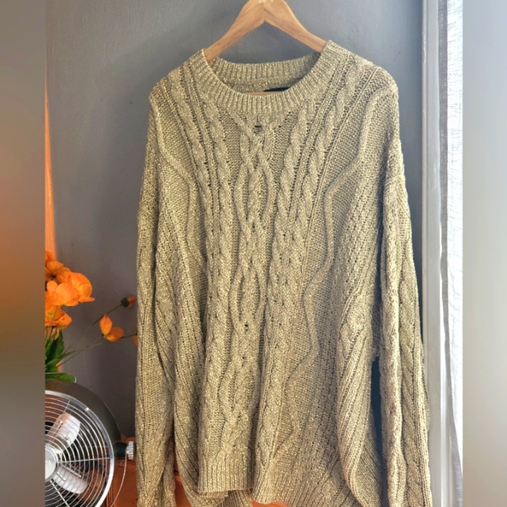 Shiny gold new years sweater